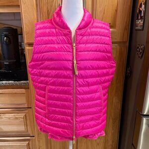 Lilly Pulitzer Cora Vest, Size Large, Magenta Pink, New without tags